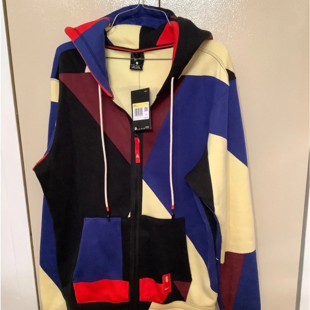 Nike Kylie Irving Fleece Full Zip Hoodie Multicolor Block - Picture 1 of 11